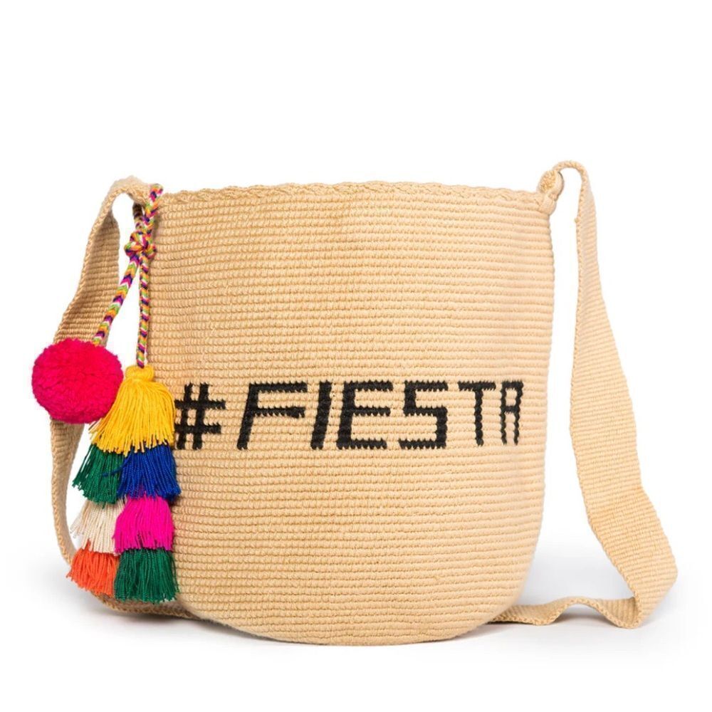 Soraya Hennessy Fiesta Woven Mochila Bucket Bag